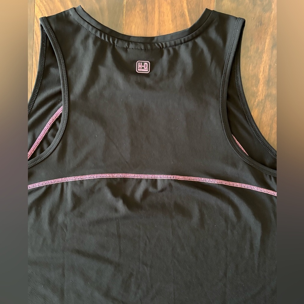 Harley Davidson Women’s Black Tank Top Pink Ribbon Moisture Wicking XXL - Picture 8 of 8